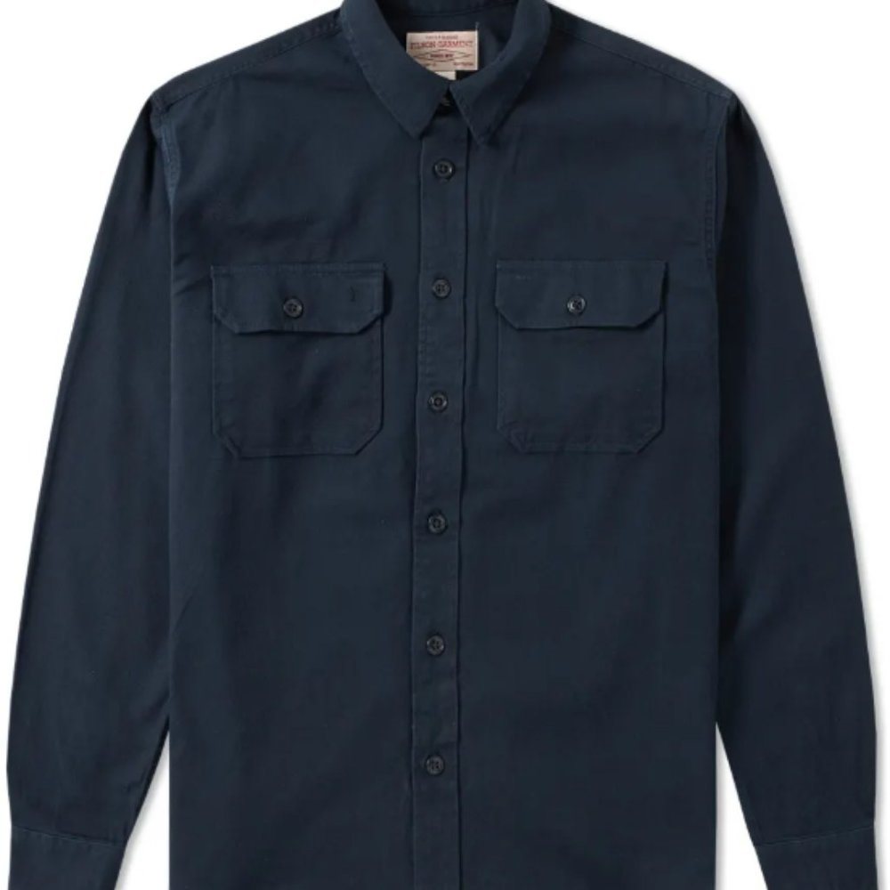 Filson Chino Twill Shirt XL Navy Blue - Brand new with tags